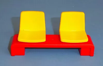 Buy Playmobil Bench Seats For Airport / Railway Station / Zoo  RARE ( Red / Yellow) • 1.49£