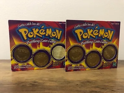 Buy Pokemon Battling Coin Game 2 Sets, Includes 5 Coins - 1999 Hasbro • 25£