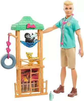 Buy Barbie Ken Career Wild Life Vet Doll And Playset GJM33 • 27.99£