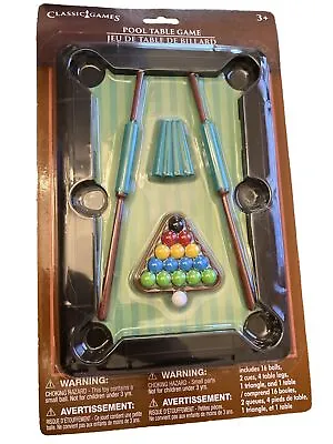 Buy Pool Table Game With Legs New Sealed Includes Cue Sticks 24 Piece Novelty Toy • 11.32£