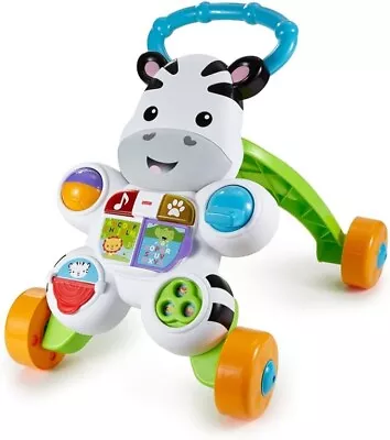 Buy Fisher-Price Learn With Me Zebra Walker First Steps Baby Walker Push Along Toy • 20£