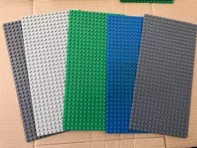 Buy Lego 16x32 Baseplates 2 Dark Bluish Grey Green Light Grey (blue DAM) 3857 R2631 • 32.99£