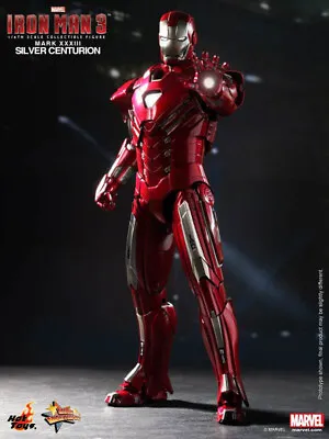 Buy Hot Toys Mms213 Iron Man 3 - Iron Man Silver Centurion Mark Xxxiii 1/6 Scale • 299.06£