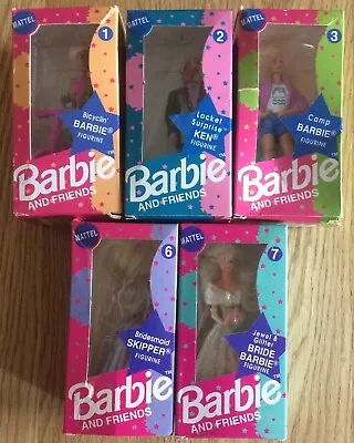 Buy 5x Mattel Barbie & Friends Boxed Figures Dolls (1994) McDonalds 1 2 3 6 7 • 39.99£