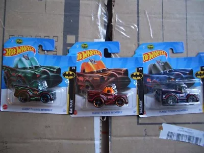 Buy Hot Wheels Rare Tv Series Set Of 3 Variation Batmobile Tooned In Mint Condition. • 0.99£