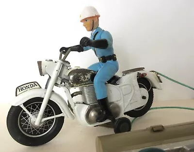 Buy 1960's Bandai Tinplate And Plastic Police Motorcycle - Large Honda Bike • 75£