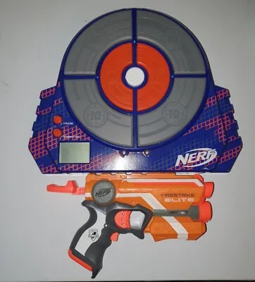 Buy Nerf Electronic Digital Target & Firestrike Elite Laser Single Shot Gun/Pistol • 14.99£