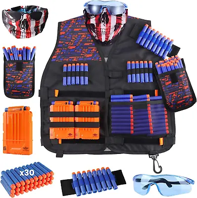 Buy UWANTME Kids Tactical Vest Kit For Nerf Guns N-Strike Elite Series With Refill D • 19.64£