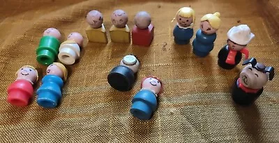 Buy Vintage Fisher Price Wooden & Old Little People Play Family Figures. • 4£
