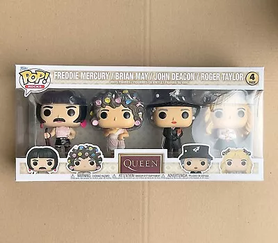 Buy Funko Pop Rocks Queen I Want To Break Free 4-Pack + Free Protector • 99.99£