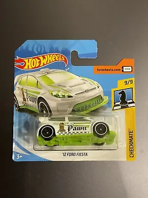 Buy Ford Fiesta White Hot Wheels Checkmate Short Card • 6.99£
