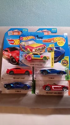 Buy Hot Wheels Ford Cars X5 (new Other) Bundle - Gt- Shelby- Cobra-mustang  • 12.99£