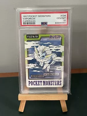 Buy Pokemon 1997 Bandai Carddass PSA 10 Vaporeon Gem Mint - Pop 51 • 263.36£