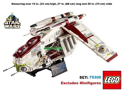 Buy 🌟EXCELLENT CONDITION🌟 Lego Star Wars 75309 Republic Gunship UCS Set🌟NO_FIGS🌟 • 269.95£