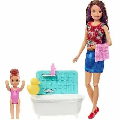 Buy NRFB BARBIE SKIPPER Sitters Inc Doll With Baby & Accessories FXH05 Babysitter • 23.67£