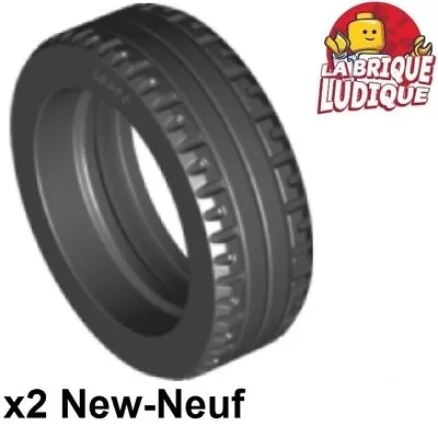 Buy LEGO 2x Tire 43.2x14 Solid Slick Smooth Groove Black/Black 30699 New • 2.82£