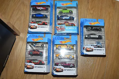 Buy Hot Wheels 3 Packs From 2016 & 2017 Various Cars Some Exclusive Take Your Pick • 10£