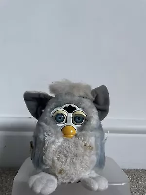 Buy *RARE?* Vintage Furby Baby 1999 Grey White Chest Grey Ears Tiger Electronics • 99.99£