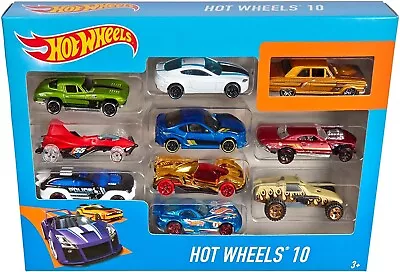 Buy 10-Car Pack Of 1:64 Scale Vehicles​, Gift For Collectors Hot Wheels • 12.79£