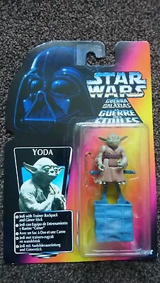Buy Star Wars The Power Of The Force Red Card Tri Logo Yoda Figure • 4.99£