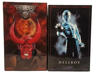 Buy Hellboy Signed By Ron Pearlman & Abe Sapien Action Figiures By Sideshow In 2004 • 480£