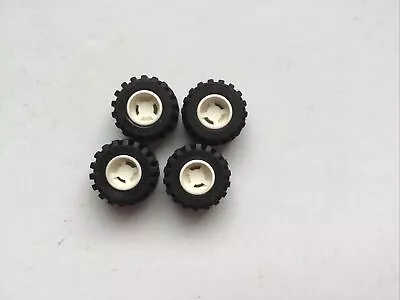 Buy Lego - 6014 - White Wheels With Tyres (6015) -  X 4 • 1.50£