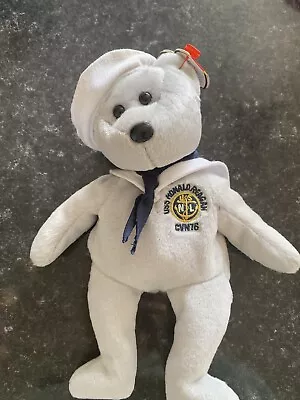 Buy Ty Beanie Babies Bear “ Ronnie “ Ronald Reagan In Sailor Outfit- 2003- Tagged • 3£