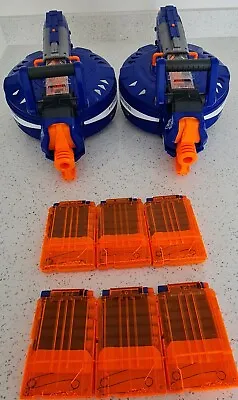 Buy 2 X NERF N-STRIKE ELITE Hail Fire Blaster Toy With 3 Mags Each 72 Ammo Darts • 35£