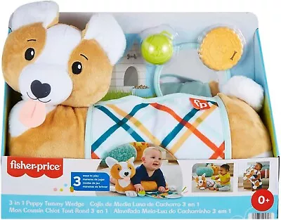 Buy Newborn 3-in-1 Puppy Tummy Time Wedge Baby Sensory Activity Mat With Accessories • 26.97£
