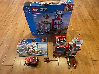 Buy Lego City 60215 Fire Station Retired Complete + Instructions Minifigures & Box • 40£
