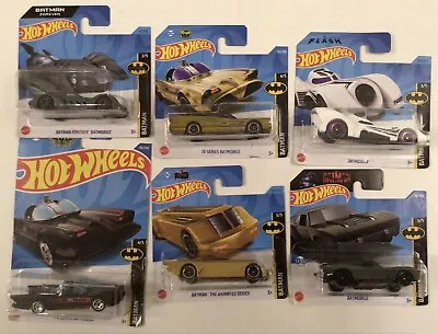Buy Hot Wheels Bundle Of 6 Batmobile Cars All Different Cards • 18£