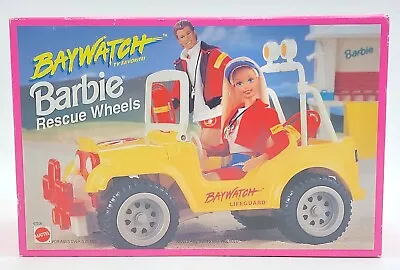 Buy 1994 Barbie Baywatch Rescue Wheels Beach Buggy Vehicle / Mattel 67206 / NrfB • 102.64£