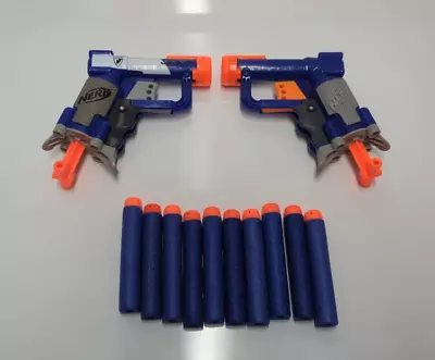 Buy Nerf Blue Jolt Gun + 10 Ammo Hand Blaster Pistols - Toy Guns • 10£