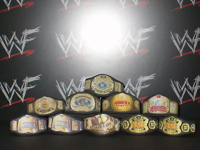 Buy 10 X Custom WWF WWE Title Belts For Hasbro Mattel Retro Wrestling Figures • 8.99£