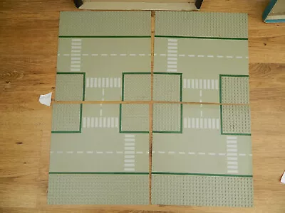 Buy Lego Town - 4x 32x32 Road Plates – From Set 300 T-Junction – Vintage Lot 1 Of 2 • 9.99£