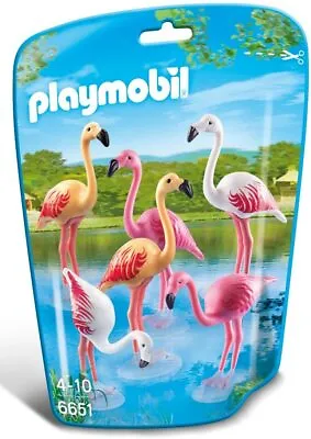 Buy Playmobil City Life Flock Of Flamingos For Playmobil Zoo Animals 6651 BRAND NEW • 9.99£
