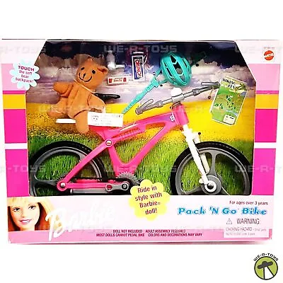 Buy Barbie Pack 'N Go Bike With Helmet 1999 Mattel #67560-93 NEW • 25£