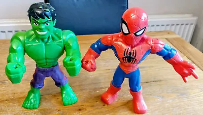 Buy Hasbro Playskool Marvel Mega Mighties Heroes Spiderman And Hulk Figures Toys 10  • 5£