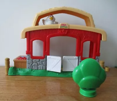 Buy FISHER PRICE LITTLE PEOPLE FARM BARN, With Sounds, Chicken And Tree, 2003. • 9.50£