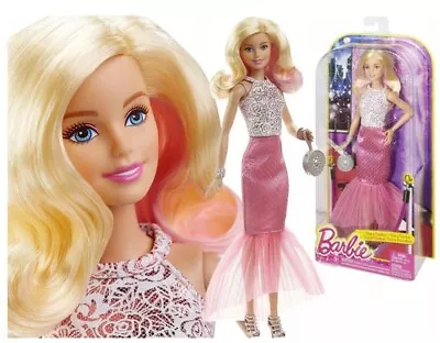 Buy Barbie Doll Pink & Fabulous Fashionable Prom Blonde In A Pink Skirt Mattel Dgy70 • 55.40£