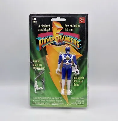 Buy New 1993 Power Rangers ✧ Blue Ranger ✧ Ban Dai Mighty Morphin 2201 Figure E141 • 45£