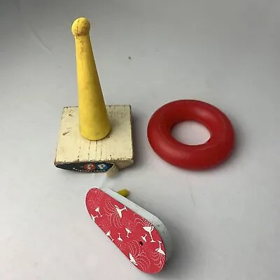 Buy 1960’s Fisher Price Rock-A-Stack Ring Rock Toy And Noise Maker • 12.79£