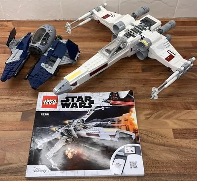 Buy LEGO Star Wars Luke Skywalker’s X-Wing Fighter 75301 & Interceptor - No Minifigs • 49.99£