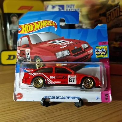 Buy Hot Wheels '87 Ford Sierra Cosworth 1/10 HW The '80s 2023 2/250 Short Card Red • 3.99£
