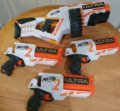 Buy 4x Nerf Ultra Guns,  Battery Powered Plus 10 Nerf Darts Fully Tested & Working. • 37.95£