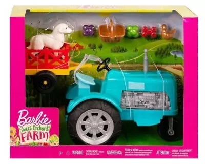 Buy Barbie Sweet Orchard Farm Tractor With Trailer And Dog GFF49 • 41.17£