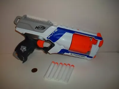 Buy Nerf N-Strike Strongarm Gun Pump Action 6 Shooter & Darts, White,Combine Postage • 5.99£