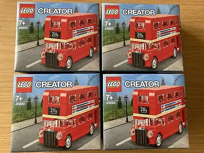 Buy 4 X LEGO  40220 Creator London Bus ~ Fleet / Collection Of FOUR * New & Sealed • 49.99£