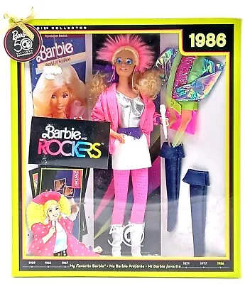 Buy 2008 Mattel N4979 50th Anniversary Reproduction Doll: 1986 Barbie & The Rockers • 189.21£