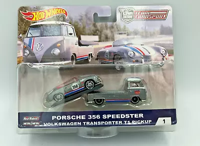 Buy Hot Wheels Team Transport Porsche 356A Speedster & Volkswagen T1 Pickup #1 1:64 • 54.99£